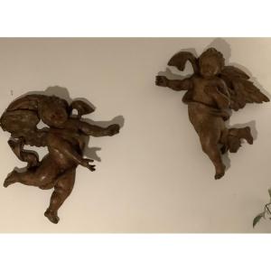 A Pair Of 18th-century Oak Statuettes 