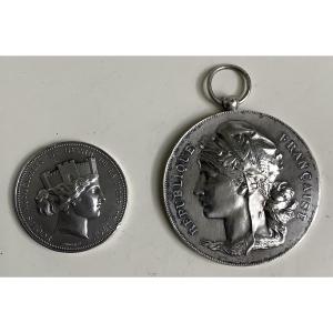 2 Silver Medals, City Of Saint - Etienne And City Of Lyon