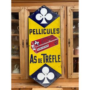 Large Double-sided Enamel Sign – Ace Of Clubs Films – Photographic Advertisement