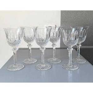 6 Saint Louis Crystal Water Glasses, Tommy Model