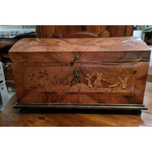 Alsatian Box 18th In Marquetry 