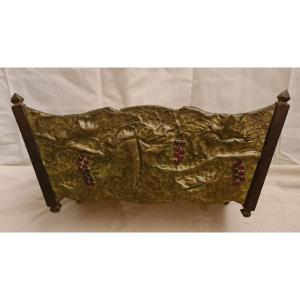 Embossed Brass Planter 