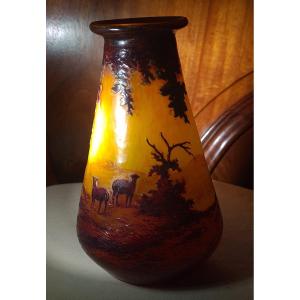 Pate De Verre Vase "muller Frères Lunéville"