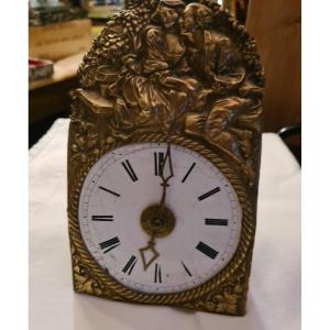 Miniature Comtoise Clock, 19th Century, Bailly-maitre, Morez (jura)