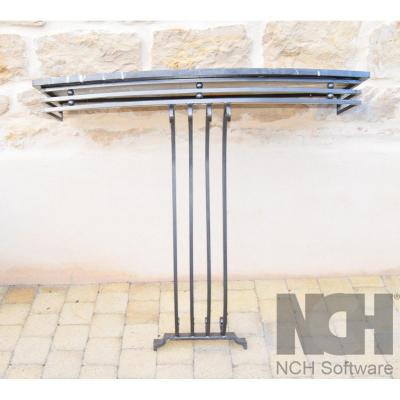 Art Deco Wrought Iron Console