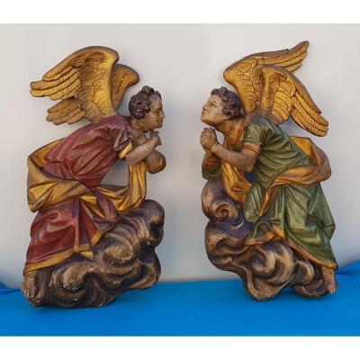 Pair Of Angels In Wall Lights 18th