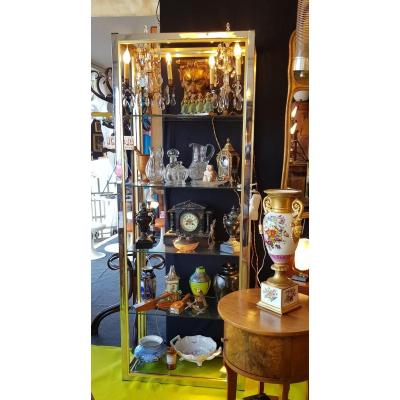 Pair Of Shelves, Separator Of Chromed Brass Parts