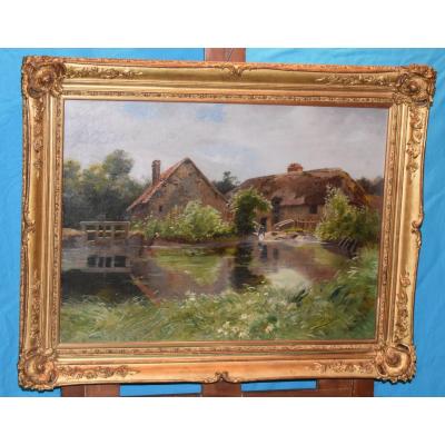 Oil On Canvas By Achille Gros 1851 - 1911