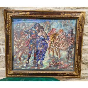 Pastel Painting Adrien Godien 1873 - 1949