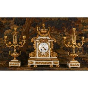 Pendulum And Its Two Candelabras