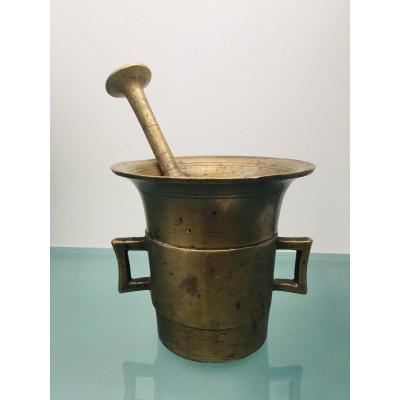 18th Century Bronze Mortar And Pestle