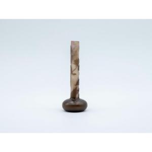 Small Soliflore In Glass Paste Signed Gallé (1846 - 1904)