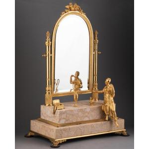 Psyche Mirror From The Empire Period, Early 19th Century