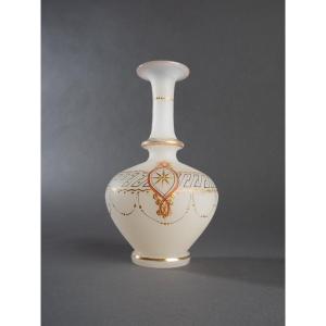 Vase In Opaline « pâte De Riz », 19th Century