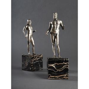 Solid Silver Sculptures After The Riace Bronzes, 20th Century
