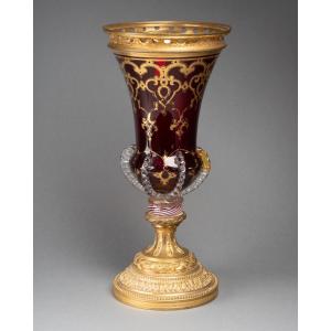 Glass Mounted In Goldsmithery, 19th Century