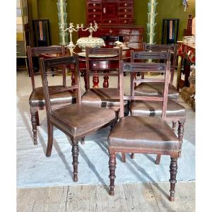 Suite Of 6 Chairs, 19th Century