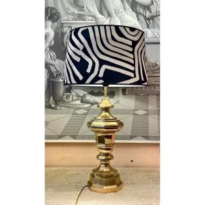 Baroque Style Gilded Bronze Lamp, 20th Century