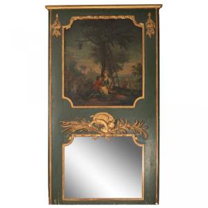 Trumeau Decorated With A Gallant Scene, 19th Century