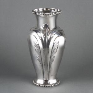 Solid Silver Vase, Homage To Yvon Milhe-poutingon, 1965