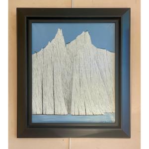 Hubert Aicardi (1922 - 1991), The Cliffs Of Piana. Oil On Canvas Dated 1964