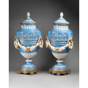 Pair Of Porcelain Vases, 19th Century