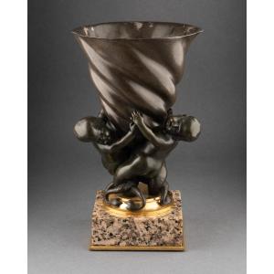 Bronze Vase Signed Henry Dasson (1825-1896) And Dated 1891