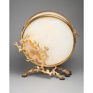 Agate And Gilt Bronze Planter From L’escalier De Cristal, 19th Century