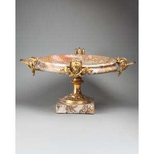 Marble Cup Set In A Gilt Bronze Mount, 19th Century