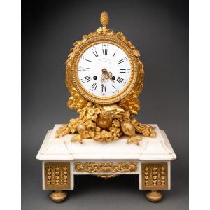 Marble And Gilt Bronze Clock, 19th Century