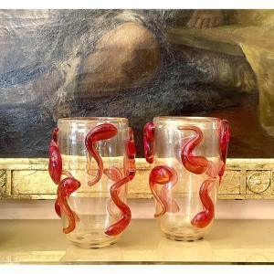 Pair Of Vases By Sergio Costantini, 20th Century