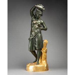 Bronze Depicting Hebe, After A Sculpture By Claude Michel, Known As Clodion (1738-1814)