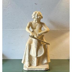 Pedro Anjos Teixeira (1908-1997), The Cellist, Dated 1964