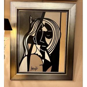 Portrait Of A Young Woman By Jean-luc Beaufils (born In 1953)