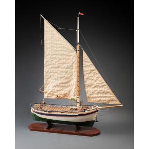 Wooden Barge Model, 20th Century