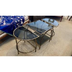 Jansen Style Coffee And Side Tables, 20th Century