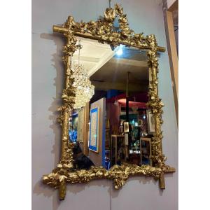 Gilt Mirror, Louis XVI Style, 19th Century