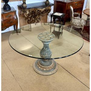 Wood And Glass Table, 20th Century