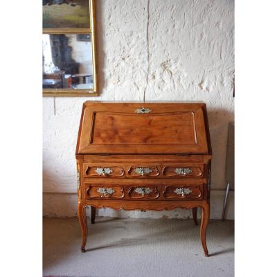 Scriban In Oak, System And Secret With Its Closure, Louis XV Period