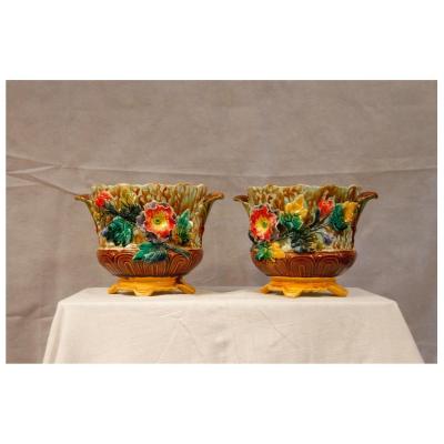 Pair Of Ceramic Pots, 20th Century