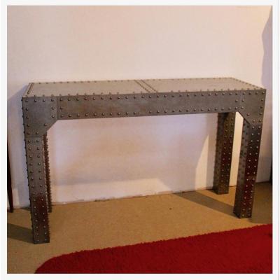 Large Industrial Vintage Console, XXth Century