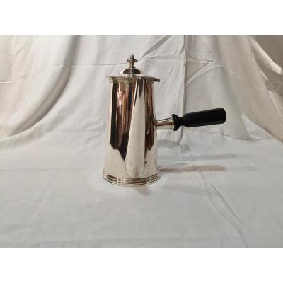 Silvered Metal Jug Signed Victor Saglier (1809 - 1894), 19th Century