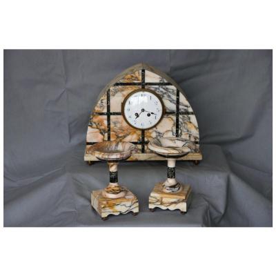 Art Deco Fireplace Set, 20th Century