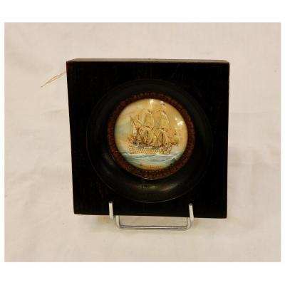 Watercolor Depicting The Soleil-royal Warship, 19th Century