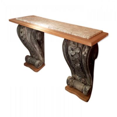 Contemporary Console Composed With Haussman Elements, 19th Century