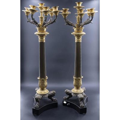 Pair Of Candelabra, 19th Century