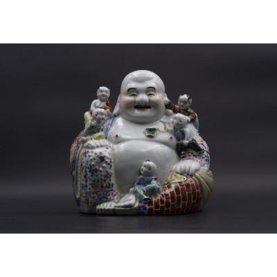 Budai In Glazed Terracotta, 20th Century