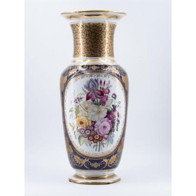 Large Paris Porcelain Vase, 19th Century