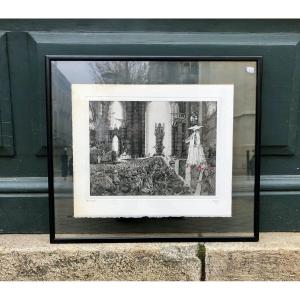 Bâtir Chisel Print Numbered, Dated 1989 And Signed Philippe Mohlitz (1941 - 2019)