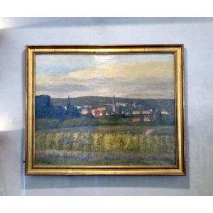 Oil On Canvas Depicting A Landscape, Signed Arango. 20th Century